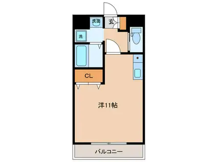 サウス450(ワンルーム/8階)の間取り写真