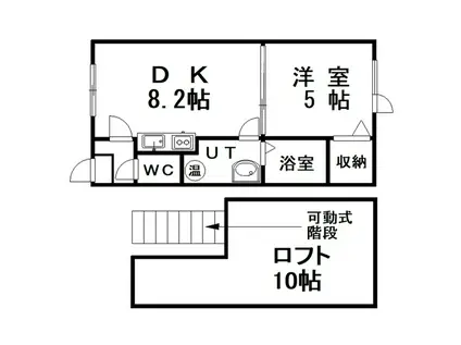 ロイヤルエステート(1SDK/2階)の間取り写真