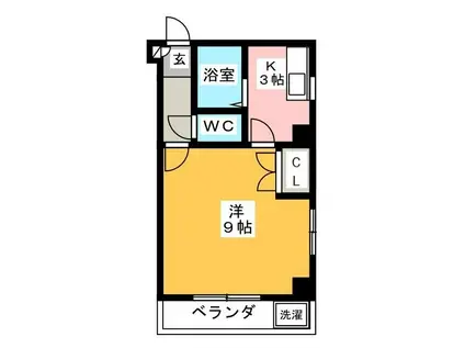 ハイム エクセルII(1K/1階)の間取り写真