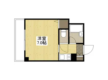 比治山エコテラス(1K/7階)の間取り写真
