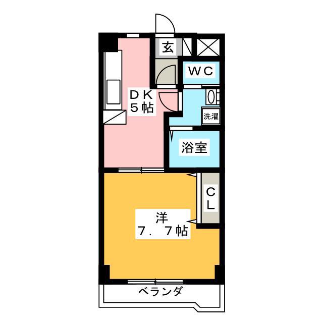 TOKURAGARDENHILLS(1DK/1階)の間取り写真