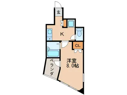 ベストビル(1K/6階)の間取り写真