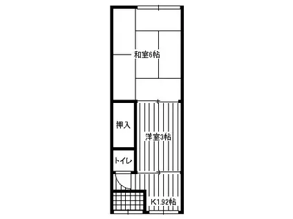 赤木文化(1K/1階)の間取り写真