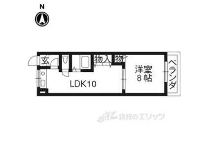 レオハイム長尾Ⅲ(1LDK/4階)の間取り写真
