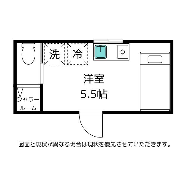 コンチネンタル五福(ワンルーム/3階)の間取り写真