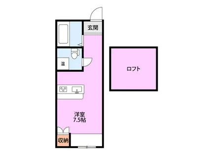 ノースシティ長者町(ワンルーム/3階)の間取り写真