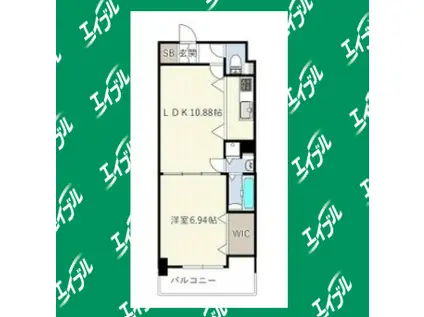 さくらHILLS桜本町イースト(1LDK/9階)の間取り写真