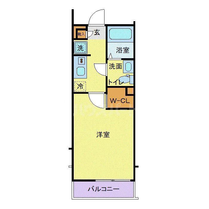 ラフィーナー松戸(1K/3階)の間取り写真