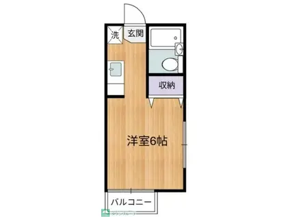ライフステージI(1K/2階)の間取り写真