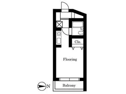 柿の木坂アベニュー(ワンルーム/3階)の間取り写真