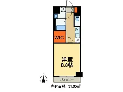 フォンターナ入谷(1K/4階)の間取り写真