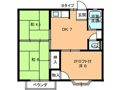 リバティハウス(3DK/2階)の間取り写真