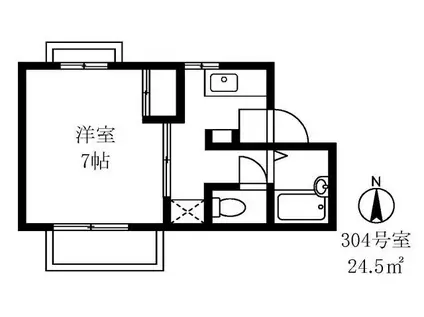 フォレスト大森(1K/3階)の間取り写真