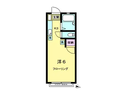 APO5(1K/1階)の間取り写真