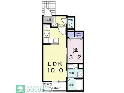ラフレシール(1LDK/1階)の間取り写真