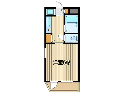 ヴェルリバード(1K/1階)の間取り写真