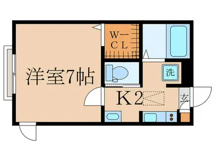 GRACE HILLS(1K/1階)の間取り写真