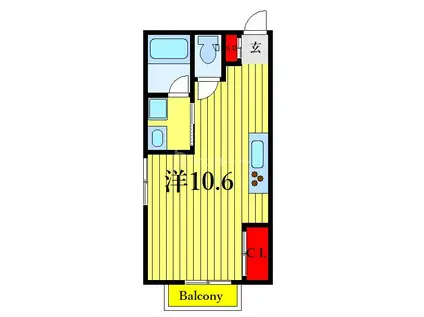 ステージ蓮(ワンルーム/2階)の間取り写真