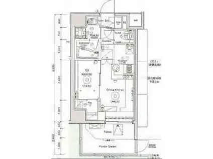 シーフォルム上野アジールコート(1DK/1階)の間取り写真