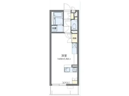 レオネクストコントワール御影弓場(ワンルーム/2階)の間取り写真