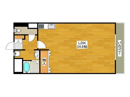 第1田中マンション(ワンルーム/6階)の間取り写真