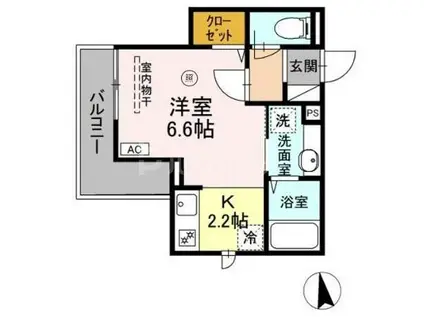 グラナーデ南千住(1K/1階)の間取り写真