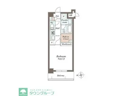 ARK SIGNATURE(1K/1階)の間取り写真