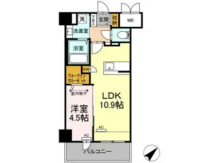 N-FLAT MATSUYAMA(1LDK/7階)の間取り写真