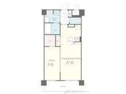 WISTERIA(1LDK/2階)の間取り写真