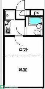 ソワール上柴B(1K/1階)の間取り写真