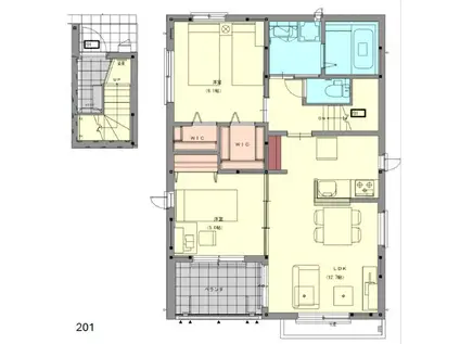 サンリビオンI(2LDK/2階)の間取り写真