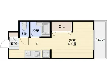 ソフィアコート(1K/4階)の間取り写真