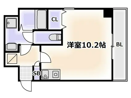 デュレ アンジュ(ワンルーム/6階)の間取り写真