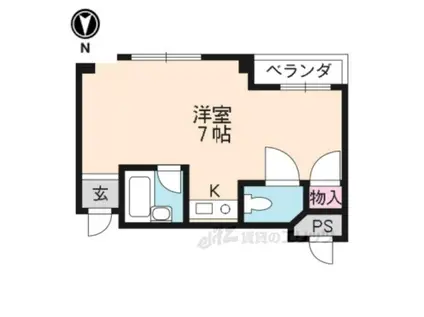 ANCIENTCITY上七軒(ワンルーム/6階)の間取り写真