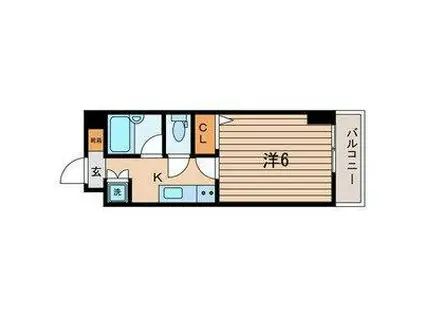 EXCELL1A馬込(1K/5階)の間取り写真