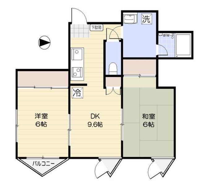国分寺司ハイツ(2DK/1階)の間取り写真