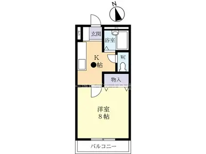 ルミナス(1K/3階)の間取り写真