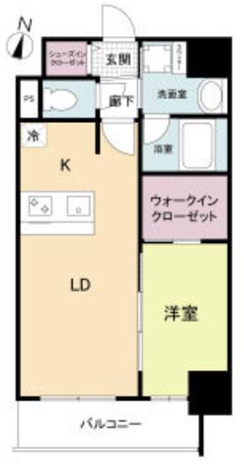 D.CLAREST本庄東FJRE(1LDK/10階)の間取り写真