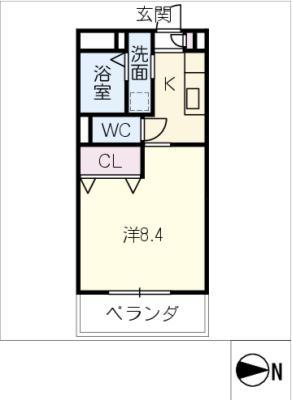 ファインテラス(1K/1階)の間取り写真