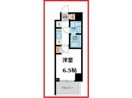 カッシア押上(1K/1階)の間取り写真