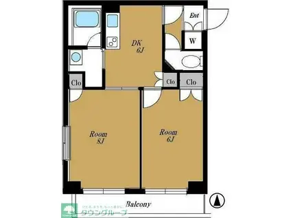 ルーブル中野新橋弐番館(2DK/3階)の間取り写真