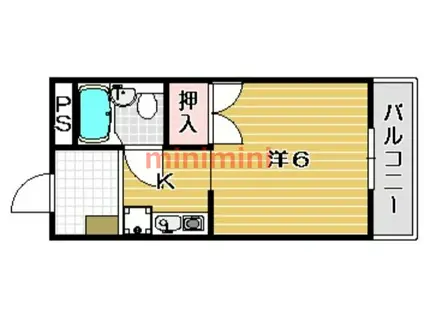 イーストヴィレッジ茨木(ワンルーム/3階)の間取り写真