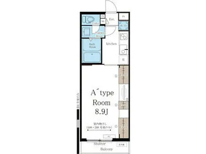 リブリ・LA MILONGA(1K/3階)の間取り写真