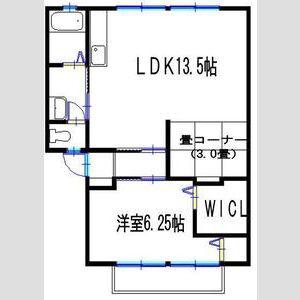 ハイツサンライフD棟(1LDK/1階)の間取り写真