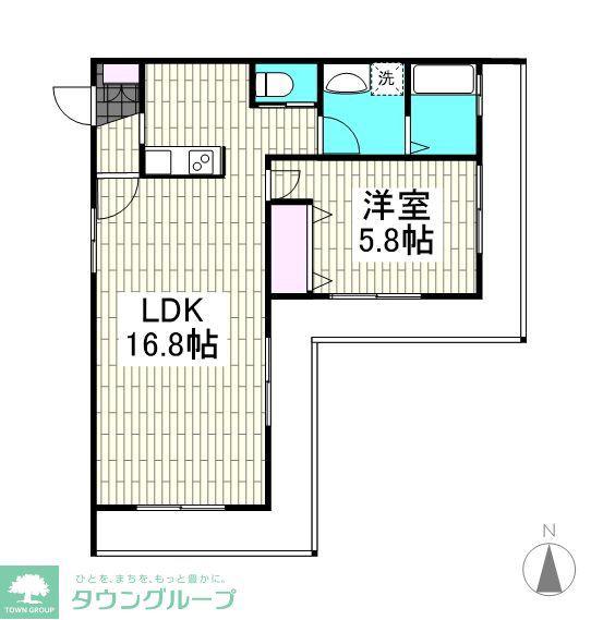 ヘーベルメゾン元住吉(1LDK/2階)の間取り写真