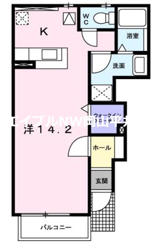 ハイツ雅(1K/1階)の間取り写真