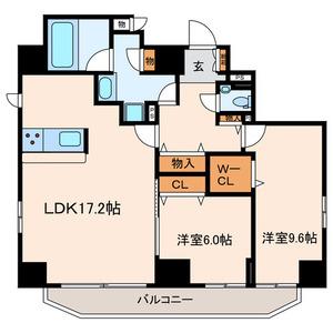 LUCENTE赤羽(2LDK/10階)の間取り写真