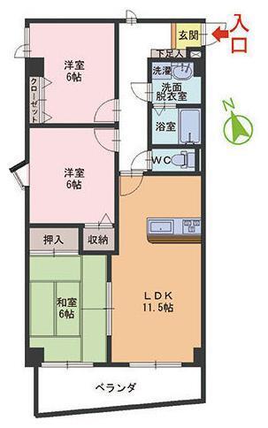 ルーチェ(3LDK/2階)の間取り写真