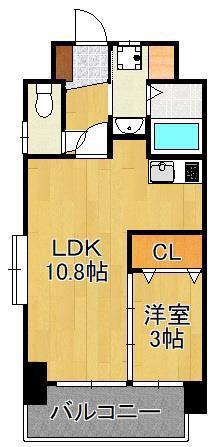 出屋敷館(1LDK/4階)の間取り写真