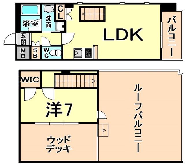 プレジオ尼崎(1LDK/7階)の間取り写真
